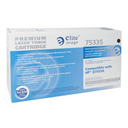 Elite Image™ Remanufactured Black Toner Cartridge Replacement For HP 53A, Q7553A, ELI75335