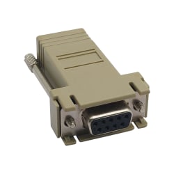 Tripp Lite Modular Serial Adapter Ethernet to Console Server RJ45-F/DB9-F - Serial adapter - DB-9 (F) to RJ-45 (F) - thumbscrews - beige