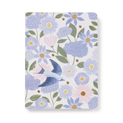 Studio Oh! Medium Coptic-Bound Journal, 8-11/16" x 6-1/2", College Rule, 192 Pages, Birds & Blooms