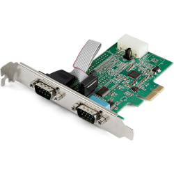 StarTech.com® PEX2S953 2-Port PCIe Serial Adapter Card