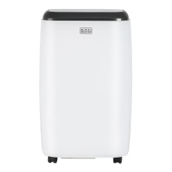 Black+Decker Portable Air Conditioner, 14,000 BTU, 27.2"H x 17.32"W x 13.2"D, White