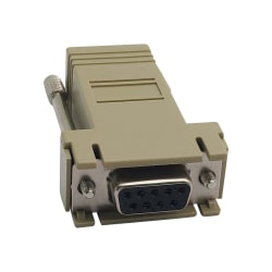 Tripp Lite Modular Serial Crossover Adapter Ethernet to Console Server RJ45-F/DB9-F - Serial adapter - DB-9 (F) to RJ-45 (F) - thumbscrews - beige