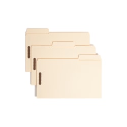 Smead® SuperTab® Manila Fastener Folder, Legal Size, Box of 50