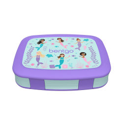 Bentgo Kids Prints 5-Compartment Lunch Box, 2"H x 6-1/2"W x 8-1/2"D, Mermaids In The Sea