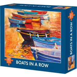 Willow Creek Press 500-Piece Puzzle, Boats In A Row