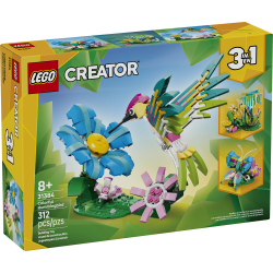 LEGO Creator 3-in-1 Wild Animals: Colorful Hummingbird Building Blocks Set, Total Qty 1