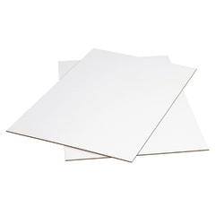 Office Depot® Brand Material Kraft Corrugated Sheets, 24" x 36", White, Pack Of 20