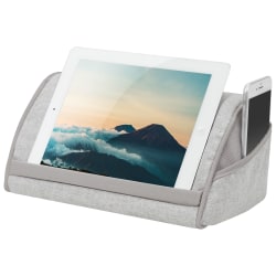 LapGear Designer Tablet Pillow, 7"H x 12"W x 5.5"D, Gray Herringbone, 35608-OD