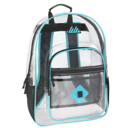 Trailmaker Clear Backpack, Turquoise Trim