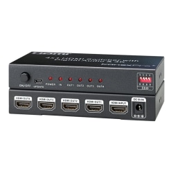 KanexPro 1x4 HDMI Splitter - Video/audio splitter - 4 x HDMI - desktop