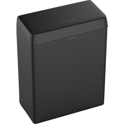 Alpine Industries Sanitary Napkin Receptacle, 10"H x 7-9/16"W x 3-3/4"D, Black