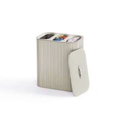 Joseph Joseph Triple Compartment 30-Liter Laundry Basket, Ecru, Total Qty 1