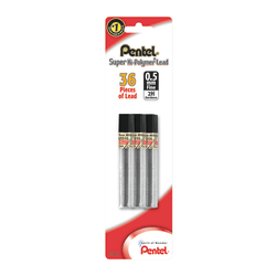 Pentel® Super Hi-Polymer Fine Line Lead Refills, 0.5 mm, 2H Hardness, Pack Of 36