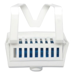 Big D Industries Non-Para Toilet Bowl Block, Lasts 30 Days, Evergreen Scent, White, 12/Box