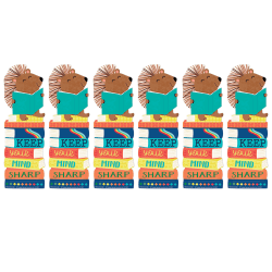 Eureka Bookmarks, 2" x 6", Hedge Hog Keep Your Mind Sharp, 36 Per Pack, Set Of 6 Packs