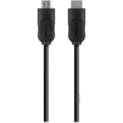 Belkin 25 foot High Speed HDMI - Ultra HD Cable 4k @30Hz HDMI 1.4 w/ Ethernet - 25 ft HDMI A/V Cable - First End: 1 x 19-pin HDMI Type A Digital Audio/Video - Male - Second End: 1 x 19-pin HDMI Type A Digital Audio/Video - Male - Black - 1 Each