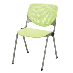 KFI Studios KOOL Stacking Chair, Lime Green/Silver