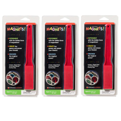 Dowling Magnets® Magnetic Wand & 20 Magnetic Counting Chips, Pack Of 3 Sets