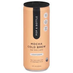 Pop & Bottle Oat Milk Lattes, Mocha, 8 Oz, Total Qty 12