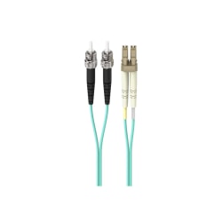 Belkin 10M Fiber Optic Cable; 10GB Aqua Multimode LC/ST Duplex, 50/125 OM3 - Patch cable - LC multi-mode (M) to ST multi-mode (M) - 10 m - fiber optic - duplex - 50 / 125 micron - aqua