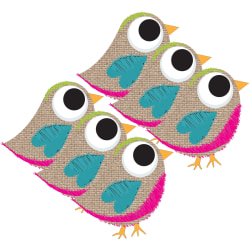 Ashley Productions Magnetic Whiteboard Eraser, Burlap Scribble Tweet, Pack Of 6