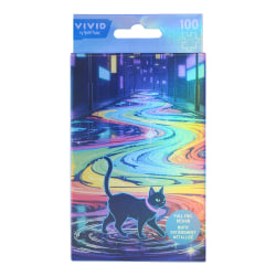 Vivid by Brea Reese 100-Piece Mini Puzzle, Black Alley Cat, 5" x 7", Total Qty 1