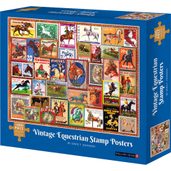 Willow Creek Press 1,000-Piece Puzzle, Vintage Equestrian Stamp Posters