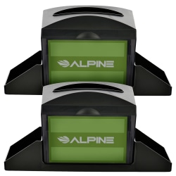 Alpine Tabletop Interfold Napkin Dispensers With Caddies, Black, Pack of 2 Caddies