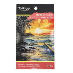 Brea Reese Mini Scratch Art Pad Set, Beach, 3-1/2" x 5-1/2", Total Qty 1