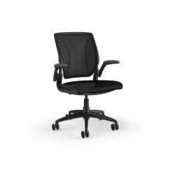 Humanscale Diffrient World - Chair - task - ergonomic - armrests - L-shaped - tilt - swivel - black