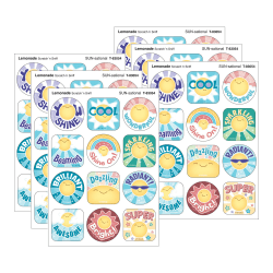 TREND Stinky Stickers, SUN-sational, Lemonade Scent, 48 Per Pack, Set Of 6 Packs