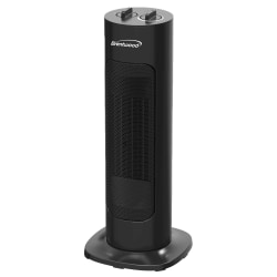 Brentwood® H-C1618 1,500-Watt-Max Portable Oscillating Ceramic Tower Electric Space Heater, Black