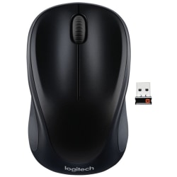 Logitech M317 Mouse - Optical - Wireless - Black - USB - Scroll Wheel - 2 Button(s) - Symmetrical - 1