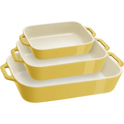 Staub 3-Piece Baking Dish Set, Citron