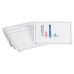 Didax Write-On/Wipe-Off Graphing Mats, Set Of 10