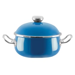 Vita Enamel-On-Steel Nonstick Covered Dutch Oven, 6 Qt, Blue