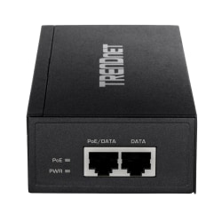 TRENDnet Gigabit Ultra PoE+ Injector, Supplies PoE (15.4W), PoE+(30W) Or Ultra PoE(60W), Network A PoE Device Up To 100m(328 ft), Supports IEEE 802.3af,802.at,Ultra PoE, Plug & Play, Black, TPE-117GI - Gigabit Ultra PoE+ Injector