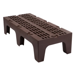 Cambro Vented Dunnage Rack, 12"H x 21"W x 48"D, Dark Brown