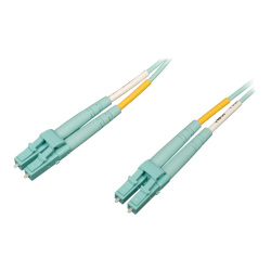 Eaton Tripp Lite Series 10Gb/40Gb/100Gb Duplex Multimode 50/125 OM4 LSZH Fiber Patch Cable (LC/LC), Aqua, 10M (32.8 ft.) - Patch cable - LC multi-mode (M) to LC multi-mode (M) - 10 m - fiber optic - duplex - 50 / 125 micron - OM4 - aqua