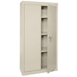 Sandusky Value Series 30"W Light Duty Storage Cabinet, 30" x 18" x 66", Putty