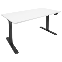 Mount-It! Electric Standing Desk With Adjustable Height And 55"W Tabletop, White
