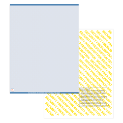 Medicaid-Compliant High-Security Perforated Laser Prescription Forms, Full Sheet, 1-Up, 8-1/2" x 11", Blue, Pack Of 1,000 Sheets