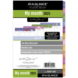 2025 AT-A-GLANCE® Kathy Davis® Monthly Planner Refill, Desk Size, January to December
