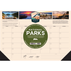 Willow Creek Press Academic Monthly Desk Pad Calendar, 12" x 17", National Parks, Undated, 45619