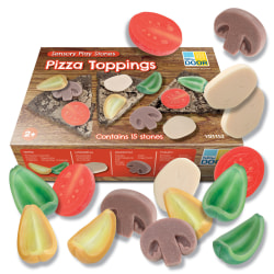 Yellow Door Sensory Play Stones, Pizza Toppings, Set Of 15 Stones