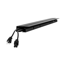 Fellowes® Trough Deluxe Conceal Cable Management/Organizers, 18" x 19", Black, Set Of 2 Organizers