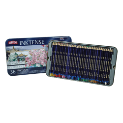 Derwent Inktense Pencil Set, Assorted Colors, Set Of 36 Pencils
