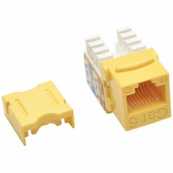 Eaton Tripp Lite Series Cat6/Cat5e 110 Style Punch Down Keystone Jack - Yellow, TAA - 1 x RJ45 Female - Yellow