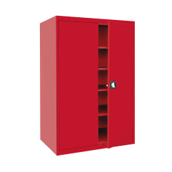 Sandusky Elite Series 46"W Heavy-Duty Assembled Storage Cabinet, Red