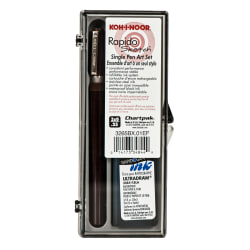 Koh-I-Noor Rapidosketch Technical Pen Set, 0.25 mm, Black Ink